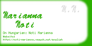 marianna noti business card